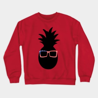 Pineapple man- us flag glasses Crewneck Sweatshirt